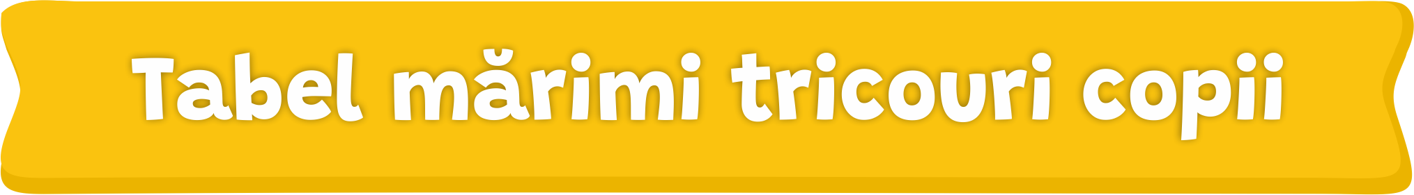 Tabel mărimi tricouri copii